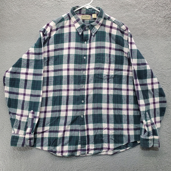 L.L. Bean Other - L.L. Bean Green and Purple Plaid XXL Button Down Shirt